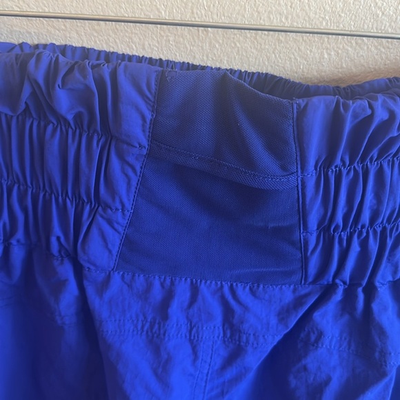 Zenana Windbreaker Smocked Pant Size XL Blue High Waist Pull On Front Pockets - Picture 5 of 13